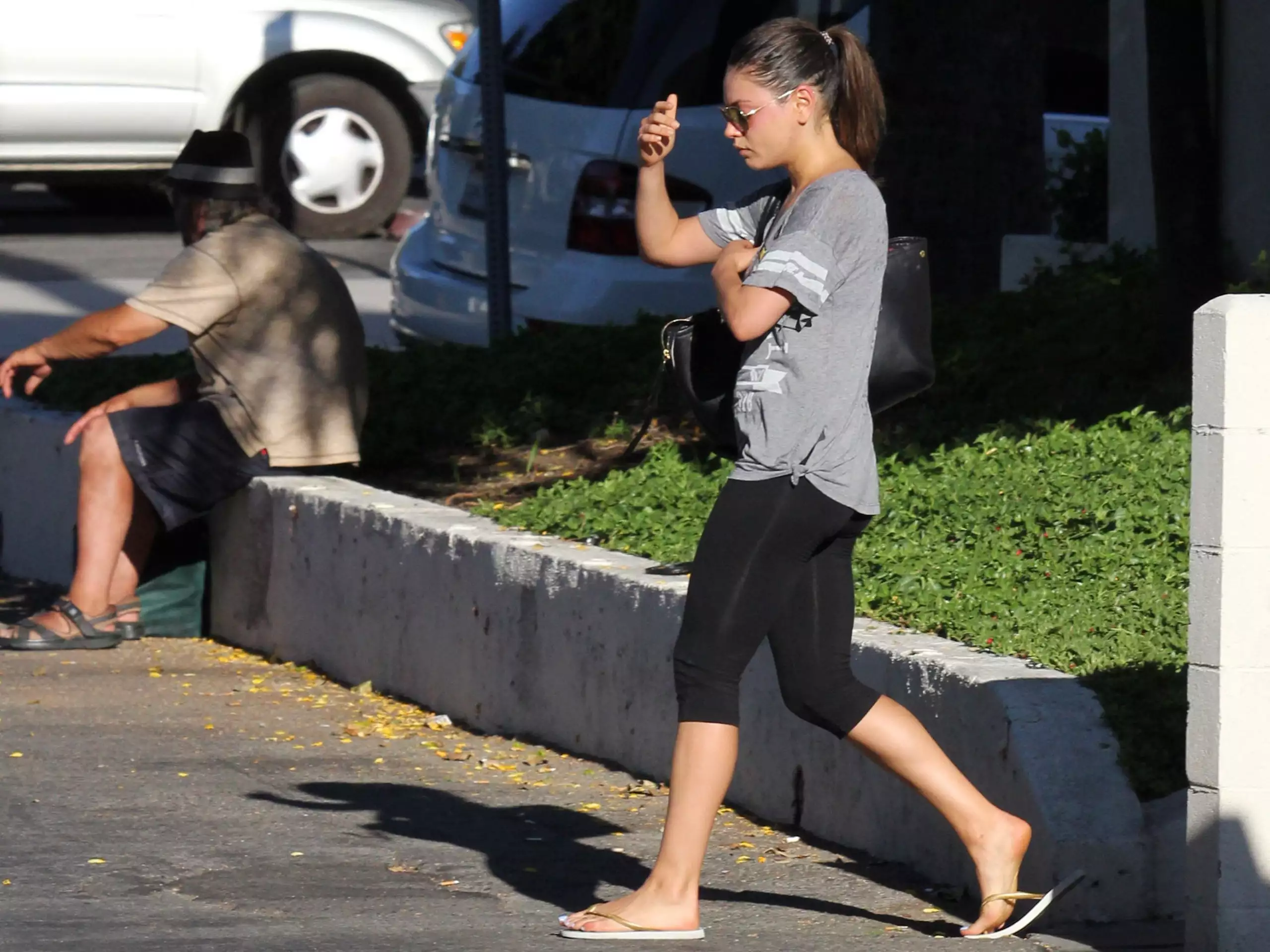 Mila Kunis Out And About Gym Candids In Studio City.